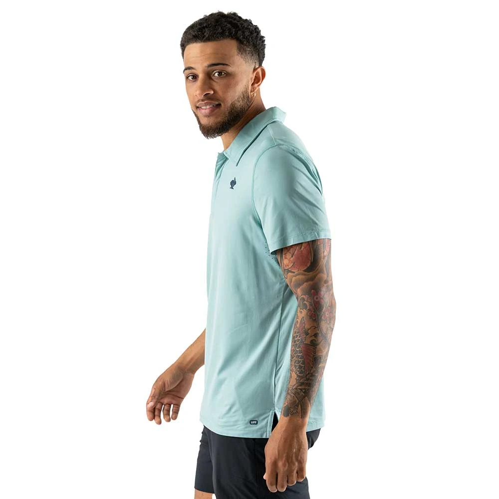 Men's UPF Polo Ice Shirt - Nile Blue 2 Men's UPF Polo Ice Shirt - Nile Blue - Image 2