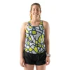 Women's Speedeez Singlet - Lime Abstract