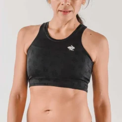 Women's Crop Hop Support & Pocket Bra - Black
