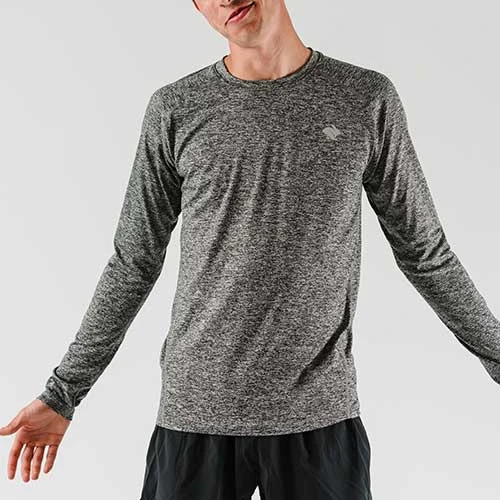 Men's EZ Tee Long Sleeve - Charcoal 2 Men's EZ Tee Long Sleeve - Charcoal - Image 2