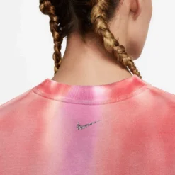 Nike Women's Luxe Cropped Crew-Neck Fleece Sweatshirt - Picante Red/Multi -Patagonia Shop DV9185 633 PHSYM002