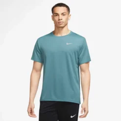 Nike Men's Miler Short Sleeve Top- Mineral Teal