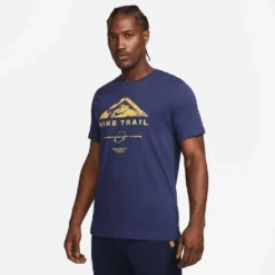 Men's Nike Tee Run Trail T-Shirt - Midnight Navy -Patagonia Shop DZ2727 410 PHSFM001 2000