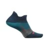 Feetures Unisex Elite Light Cushion No Show Tab Socks - Trek Teal
