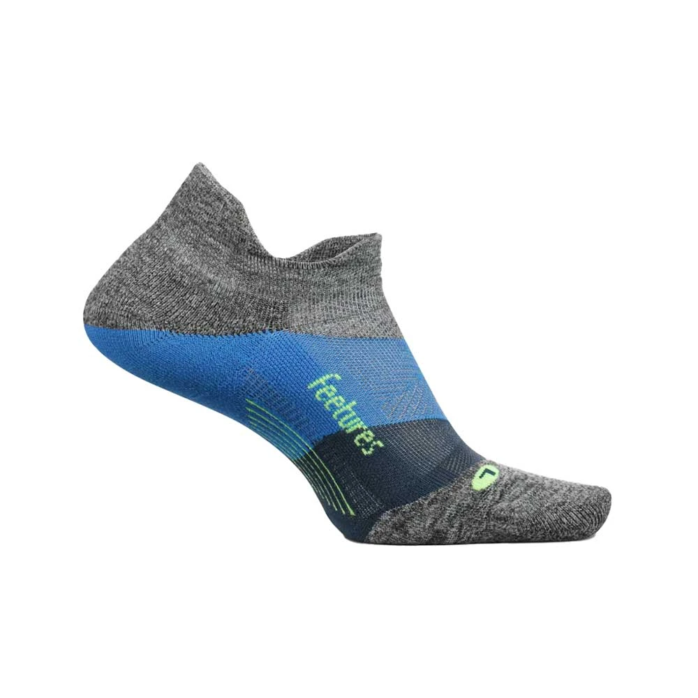 Feetures Unisex Elite Light Cushion No Show Tab Socks- Gravity Gray 1 Feetures Unisex Elite Light Cushion No Show Tab Socks- Gravity Gray