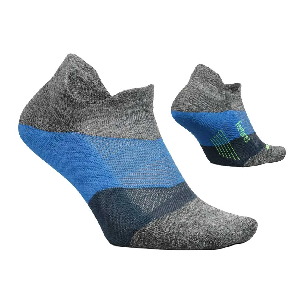 Feetures Unisex Elite Light Cushion No Show Tab Socks- Gravity Gray 2 Feetures Unisex Elite Light Cushion No Show Tab Socks- Gravity Gray - Image 2