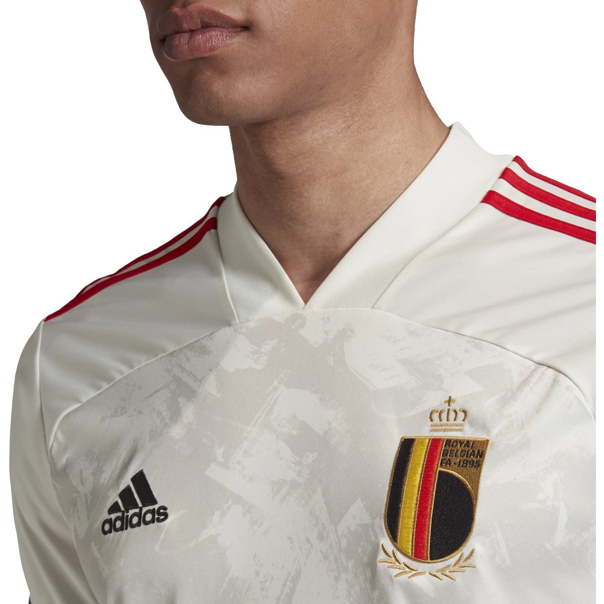 ADIDAS Belgium 2020/21 Away Jersey - Off White 3 ADIDAS Belgium 2020/21 Away Jersey - Off White - Image 3