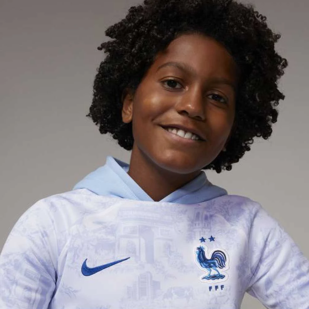 Nike Big Kids' Dri-FIT Away Stadium Jersey - White/Game Royal 2 Nike Big Kids' Dri-FIT Away Stadium Jersey - White/Game Royal - Image 2