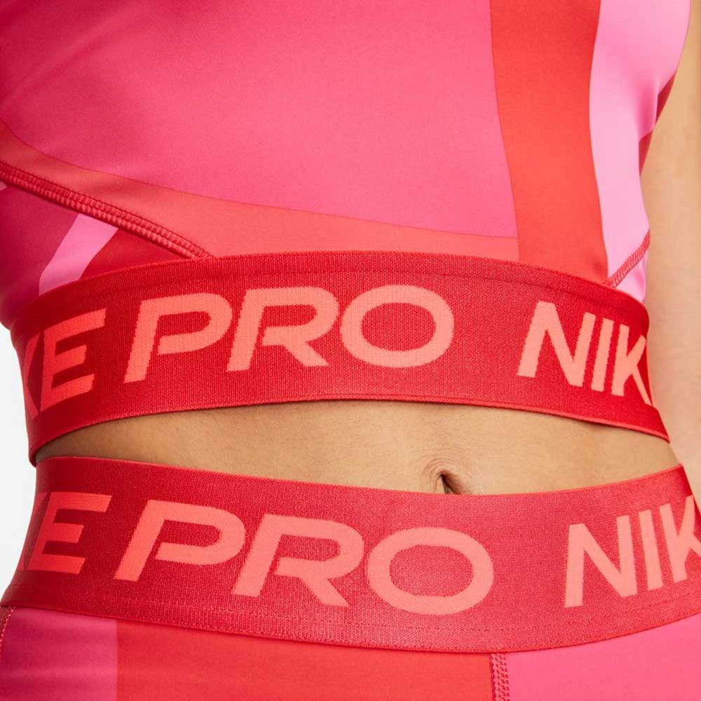Nike Women's Dri-Fit Crop Tank Top - Bright Crimson/Hot Punch 5 Nike Women's Dri-Fit Crop Tank Top - Bright Crimson/Hot Punch - Image 5