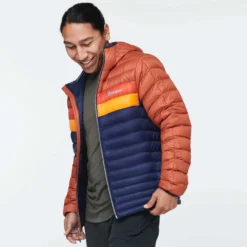Cotopaxi Men's Fuego Down Hooded Jacket - Spice/Maritime -Patagonia Shop FuegoHoodedDownJacketSpiceMaritime 1 1200x 0bed26fa d7f7 4e20 a5b2 6999451f336c
