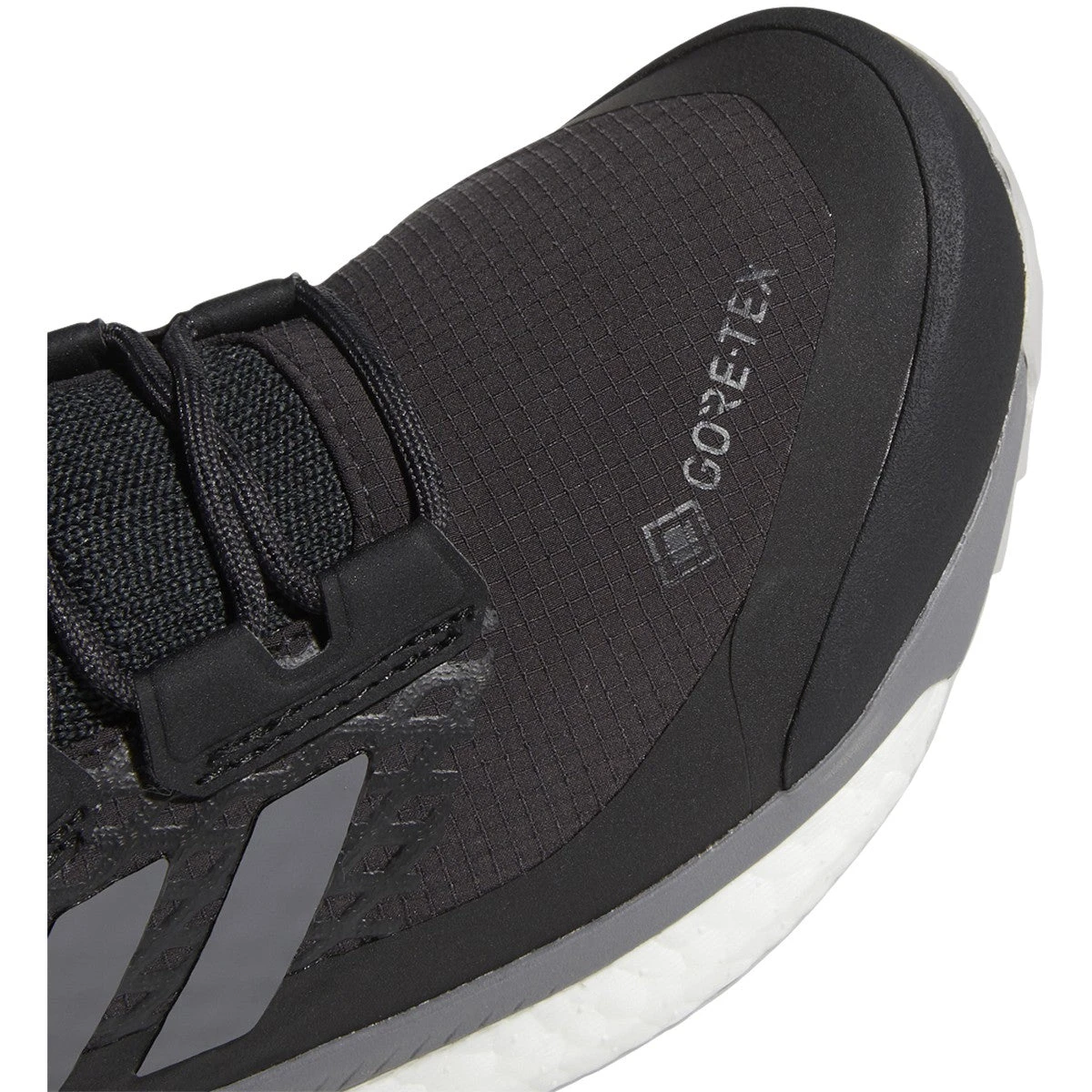 ADIDAS Women's Terrex Free Hiker GoreTEX Hiking Shoe - Carbon/Grey/Glow Blue - Regular (B) 3 ADIDAS Women's Terrex Free Hiker GoreTEX Hiking Shoe - Carbon/Grey/Glow Blue - Regular (B) - Image 3