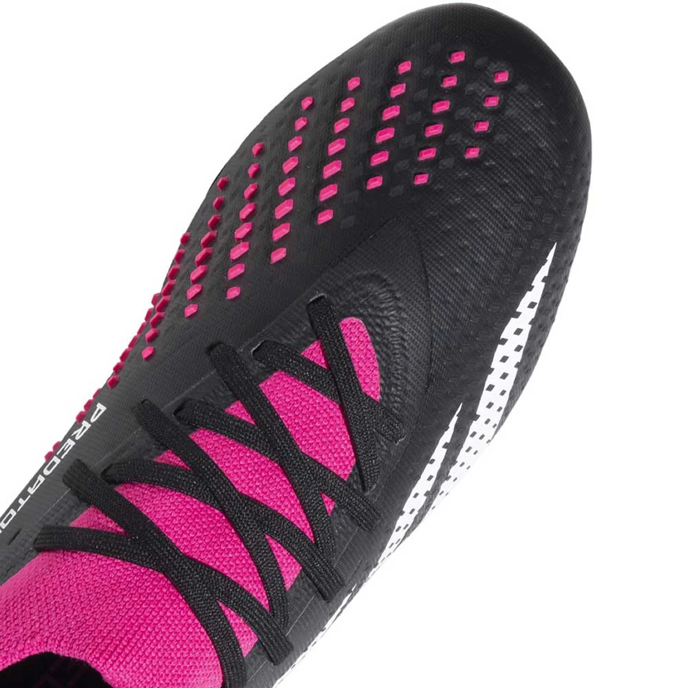 ADIDAS Unisex Predator Accuracy 2 FG Soccer Shoe - Core Black/Ftwr White/Team Shock Pink 2 - Regular (D) 3 ADIDAS Unisex Predator Accuracy 2 FG Soccer Shoe - Core Black/Ftwr White/Team Shock Pink 2 - Regular (D) - Image 3