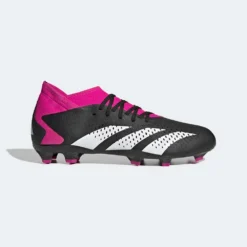 ADIDAS Unisex Predator Accuracy .3 FG Soccer Shoe - Core Black/Ftwr White/Team Shock Pink 2 - Regular (D)