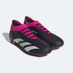 ADIDAS Unisex Predator Accuracy .3 FG Soccer Shoe - Core Black/Ftwr White/Team Shock Pink 2 - Regular (D) -Patagonia Shop GW4589 pair