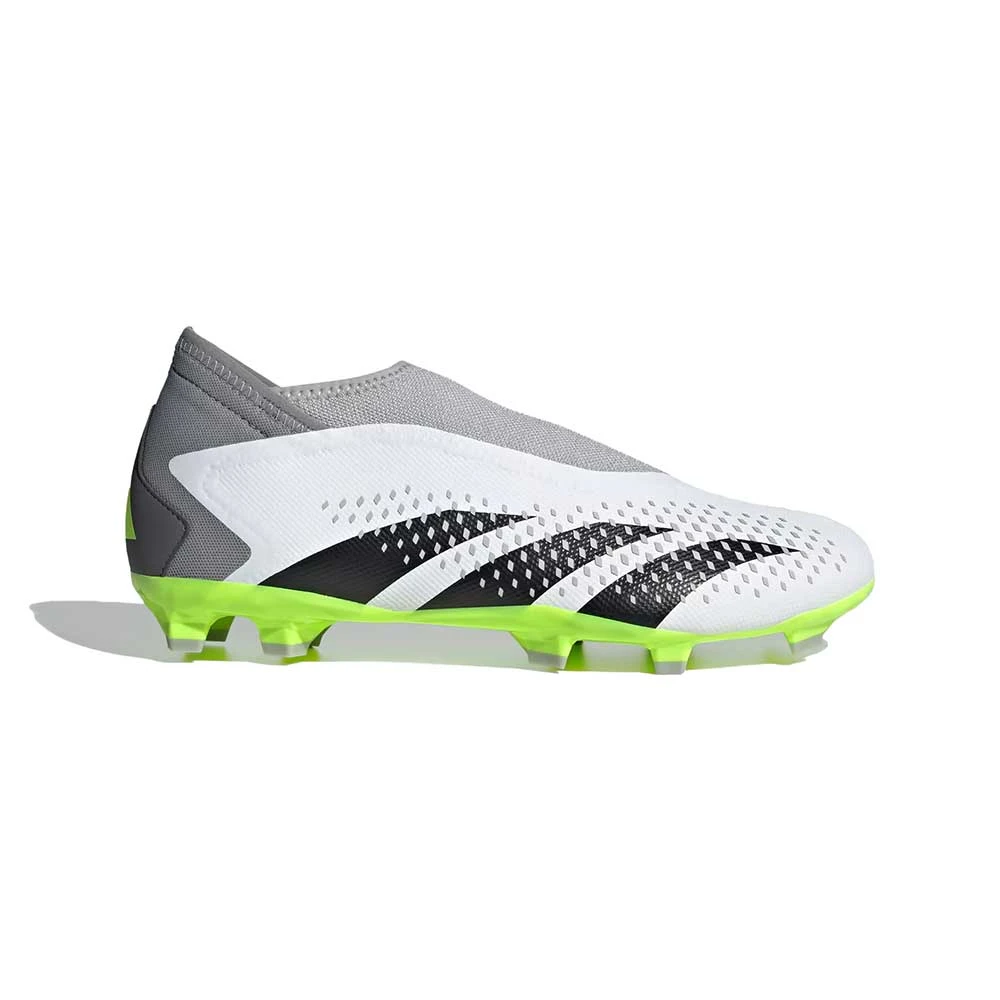 ADIDAS Unisex Predator Accuracy .3 Laceless FG - Cloud White/ Core Black / Lucid Lemon- Regular (D) 1 ADIDAS Unisex Predator Accuracy .3 Laceless FG - Cloud White/ Core Black / Lucid Lemon- Regular (D)