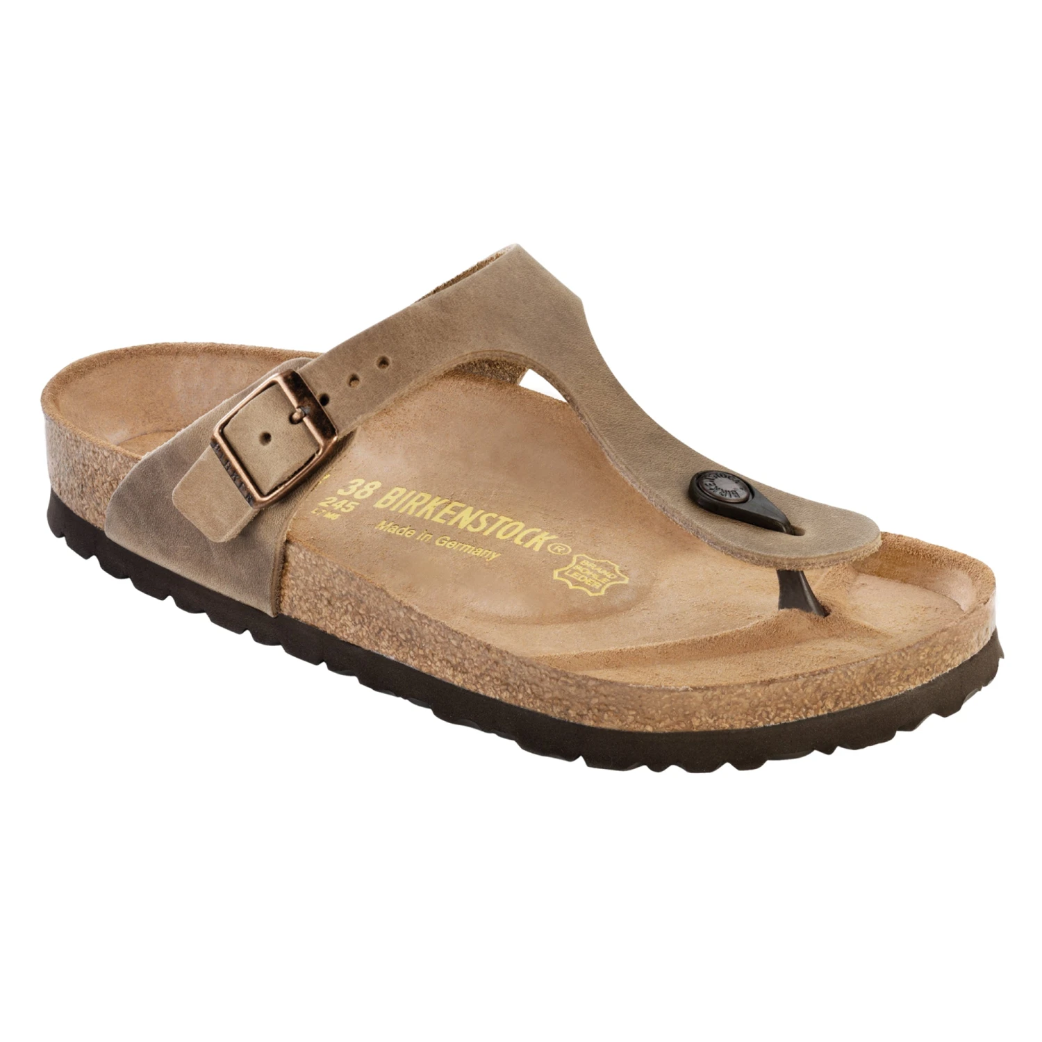 Birkenstock Gizeh Cork Tobacco Brown Oiled Leather Sandal- Regular/Wide 1 Birkenstock Gizeh Cork Tobacco Brown Oiled Leather Sandal- Regular/Wide