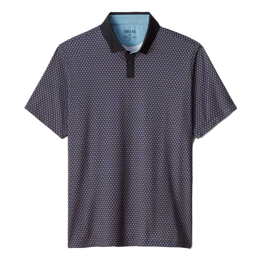 Men's Golf Sport Polo - Black Geo 1 Men's Golf Sport Polo - Black Geo