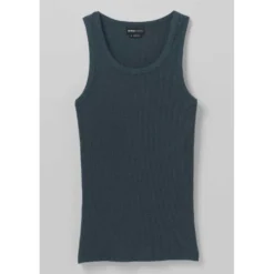 Prana Women's Foundation Rib Tank Top - Grey Blue Heather