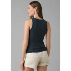 Prana Women's Foundation Rib Tank Top - Grey Blue Heather -Patagonia Shop Grey Blue Heather 2