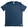 Men's Performance Tech Short Sleeve - Heather Navy/Dark Gray Woven Gazelle Patch