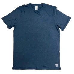 Men's Performance Tech Short Sleeve - Heather Navy/Dark Gray Woven Gazelle Patch