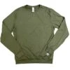 Men's Performance Tech Crewneck Sweatshirt - Hunter Green/Dark Gray Woven Gazelle Patch
