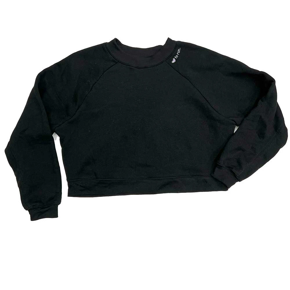 Women's Love To Run Raglan Pullover Fleece - Black/Grey/Dusty Orchid 1 Women's Love To Run Raglan Pullover Fleece - Black/Grey/Dusty Orchid