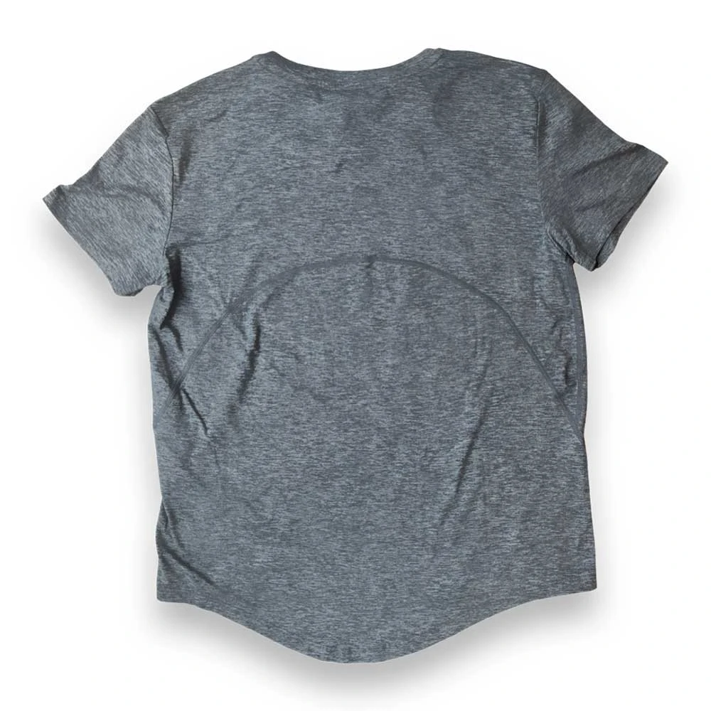 Women's She Runs GR Skyline Blinds Perf Tech SS - Heather Gray/Black/White 2 Women's She Runs GR Skyline Blinds Perf Tech SS - Heather Gray/Black/White - Image 2