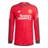 ADIDAS Men's Manchester United 23/24 Home Long Sleeve Jersey - Team Collegiate Red