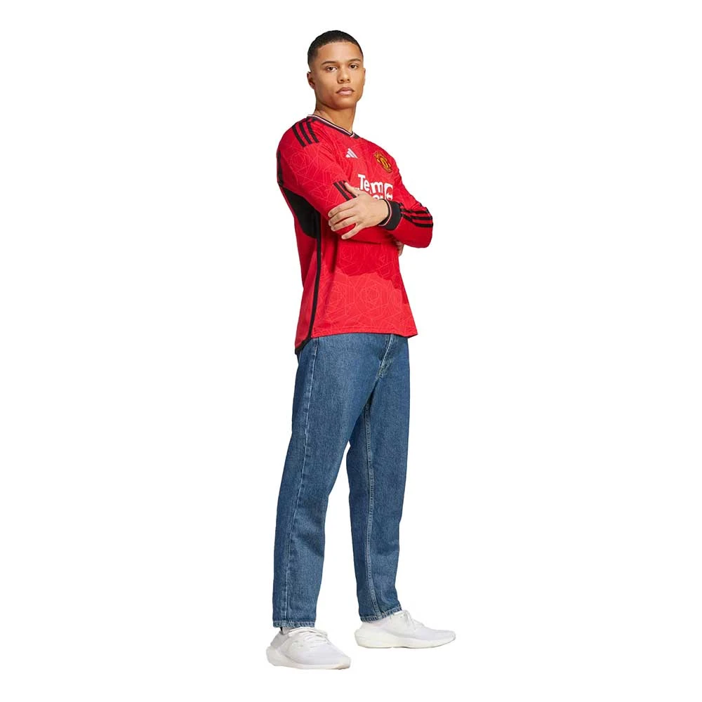 ADIDAS Men's Manchester United 23/24 Home Long Sleeve Jersey - Team Collegiate Red 5 ADIDAS Men's Manchester United 23/24 Home Long Sleeve Jersey - Team Collegiate Red - Image 5
