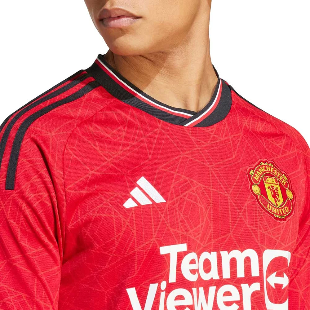 ADIDAS Men's Manchester United 23/24 Home Long Sleeve Jersey - Team Collegiate Red 6 ADIDAS Men's Manchester United 23/24 Home Long Sleeve Jersey - Team Collegiate Red - Image 6