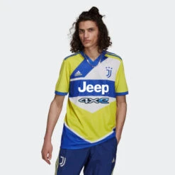 ADIDAS Juventes 21/22 3rd Jersey - Shock Yellow/Hi Res Blue -Patagonia Shop Juventus 21 22 Third Jersey Yellow GS1439 21 model