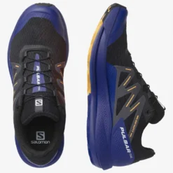 Salomon Men's Pulsar Trail Shoe - Black/Clematis Blue/Blazing Orange- Regular (D) -Patagonia Shop L41603200 4f8be5c5cebfe5ac4bc995d14af1aba8
