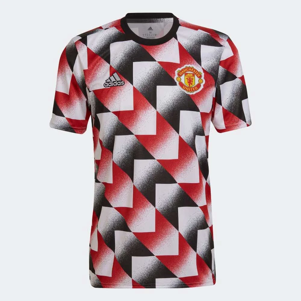 Men's Adidas Manchester United 22/23 Pre Match Shirt - White/Real Red 1 Men's Adidas Manchester United 22/23 Pre Match Shirt - White/Real Red