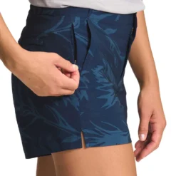 NORTH FACE Women's Never Stop Wearing Short - Summit Navy Tropical Paintbrush Print -Patagonia Shop NF0A7WS9 I7J alt1