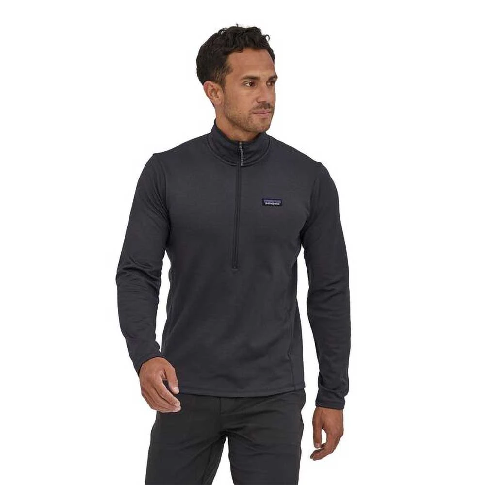 Patagonia Men's R1 Daily Zip-Neck Top - Black 2 Patagonia Men's R1 Daily Zip-Neck Top - Black - Image 2