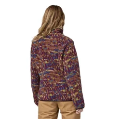 Patagonia Women's Lightweight Synchilla Snap-T Pullover - Fitz Roy Patchwork: Night Plum -Patagonia Shop POS WBF23 25455 FPNI AN2