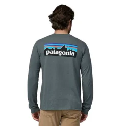 Patagonia Men's Long-Sleeved P-6 Logo Responsibili-Tee - Nouveau Green -Patagonia Shop POS WBF23 38518 NUVG JF2
