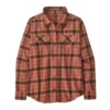 Patagonia Women's Long-Sleeved Organic Cotton Midweight Fjord Flannel Shirt - Vista: Burl Red