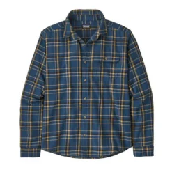Patagonia Men's Cotton In Conversion Lightweight Fjord Flannel Shirt - Major: Tidepool Blue