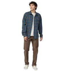 Patagonia Men's Cotton In Conversion Lightweight Fjord Flannel Shirt - Major: Tidepool Blue -Patagonia Shop POS WBF23 42410 MTBL CM3