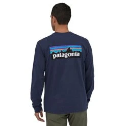 Patagonia Men's Long Sleeved P-6 Logo Responsibili-Tee Shirt - Classic Navy 5 Patagonia Men's Long Sleeved P-6 Logo Responsibili-Tee Shirt - Classic Navy -Patagonia Shop POS WBS20 38518 CNY MK2