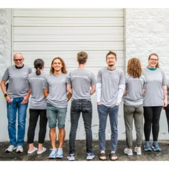 Unisex Run With Pride Short Sleeve Melange Shirt - Heather Grey -Patagonia Shop PrideShirtOnBody