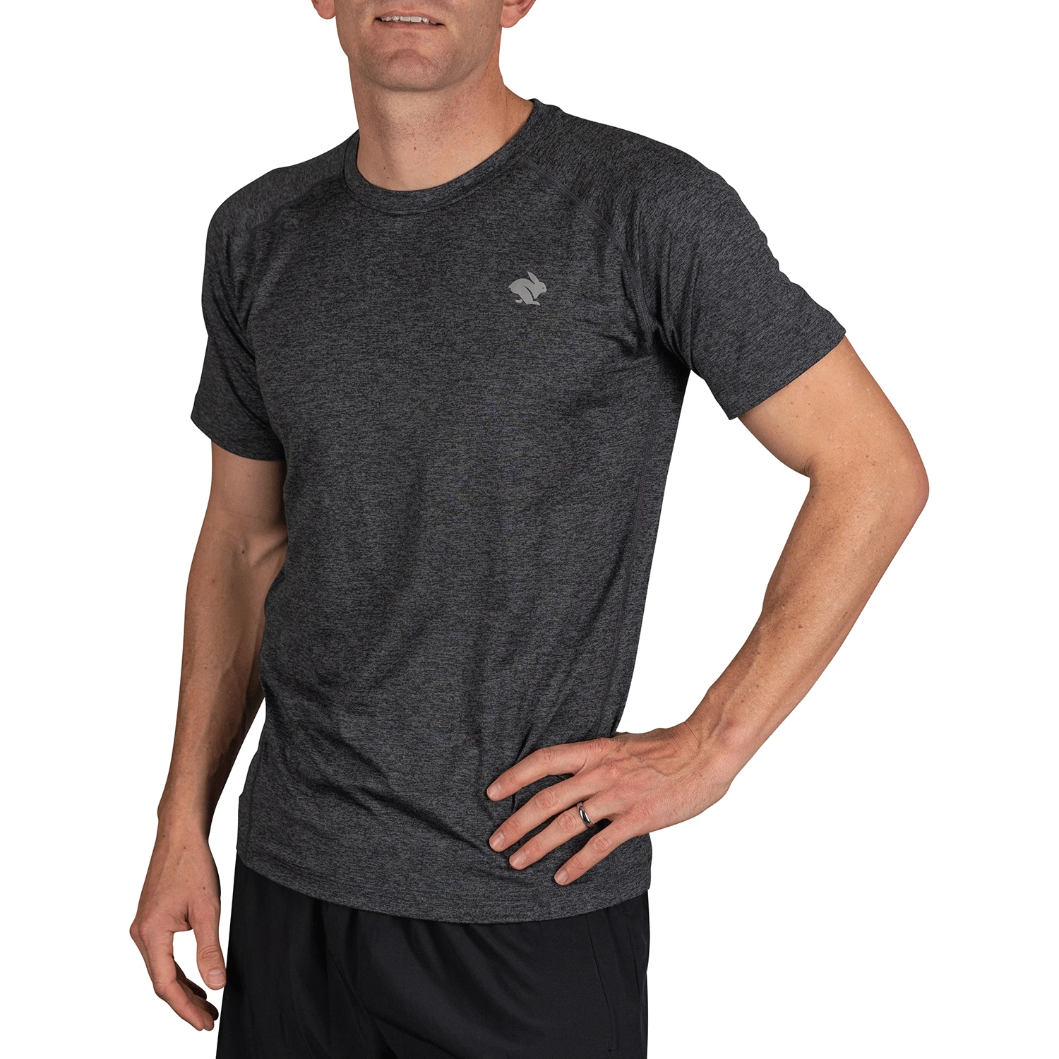 Men's EZ Tee Short Sleeve Shirt - Black Heather 2 Men's EZ Tee Short Sleeve Shirt - Black Heather - Image 2