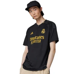 ADIDAS Men's REAL Madrid 3rd Jersey - Black 7 ADIDAS Men's REAL Madrid 3rd Jersey - Black -Patagonia Shop Real Madrid 23 24 Third Jersey Black IN9846 HM1