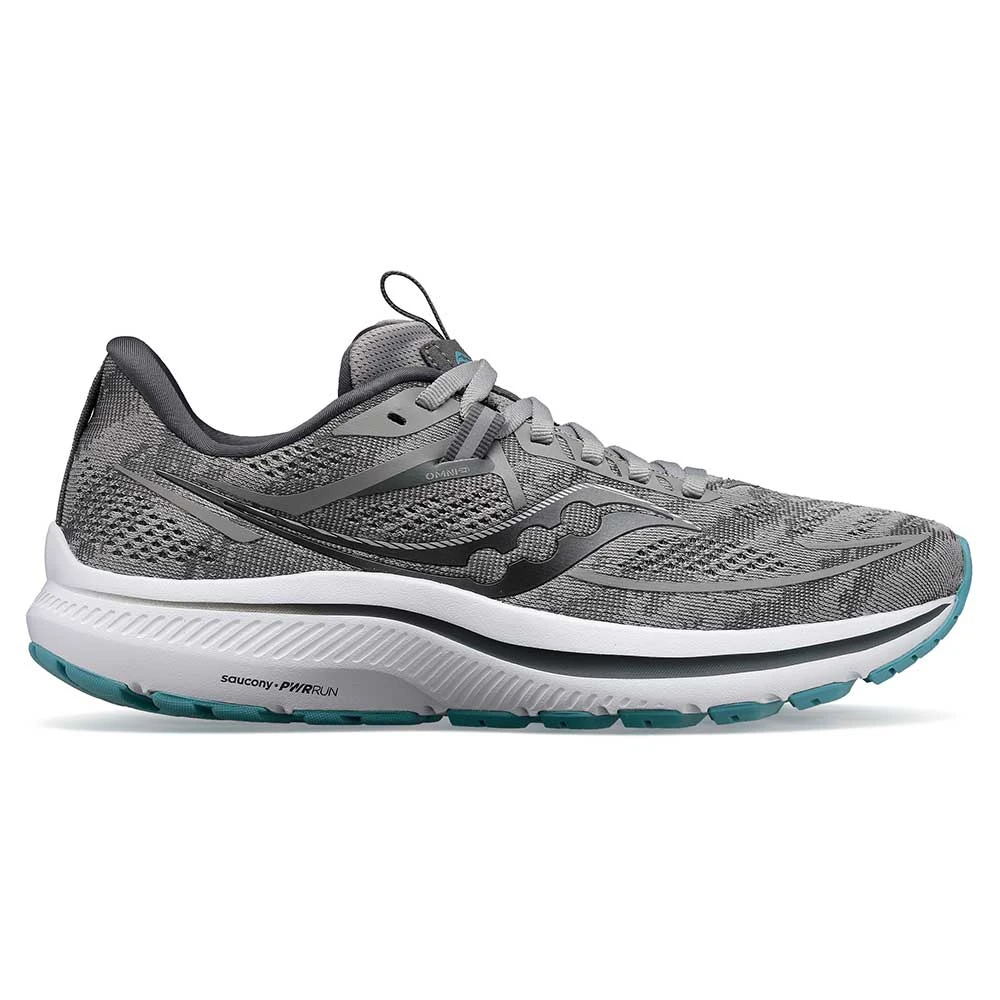Saucony Women's Omni 21 Running Shoe- Alloy/Rainfall- Regular (B) 1 Saucony Women's Omni 21 Running Shoe- Alloy/Rainfall- Regular (B)