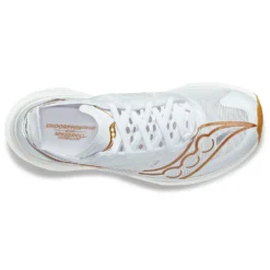 Saucony Women's Endorphin Elite Running Shoe- White/Gold- Regular (B) -Patagonia Shop S10768 13 3