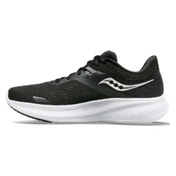 Saucony Women's Ride 16 Running Shoe - Black/White - Wide (D) -Patagonia Shop S10831 05 2