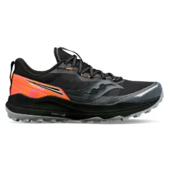 Saucony Women's Xodus Ultra 2 Trail Running Shoe - Black/ViZiOrange - Regular (B)