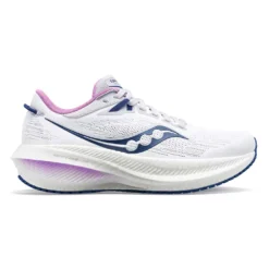 Saucony Women's Triumph 21 Running Shoe - White/Indigo - Regular (B)